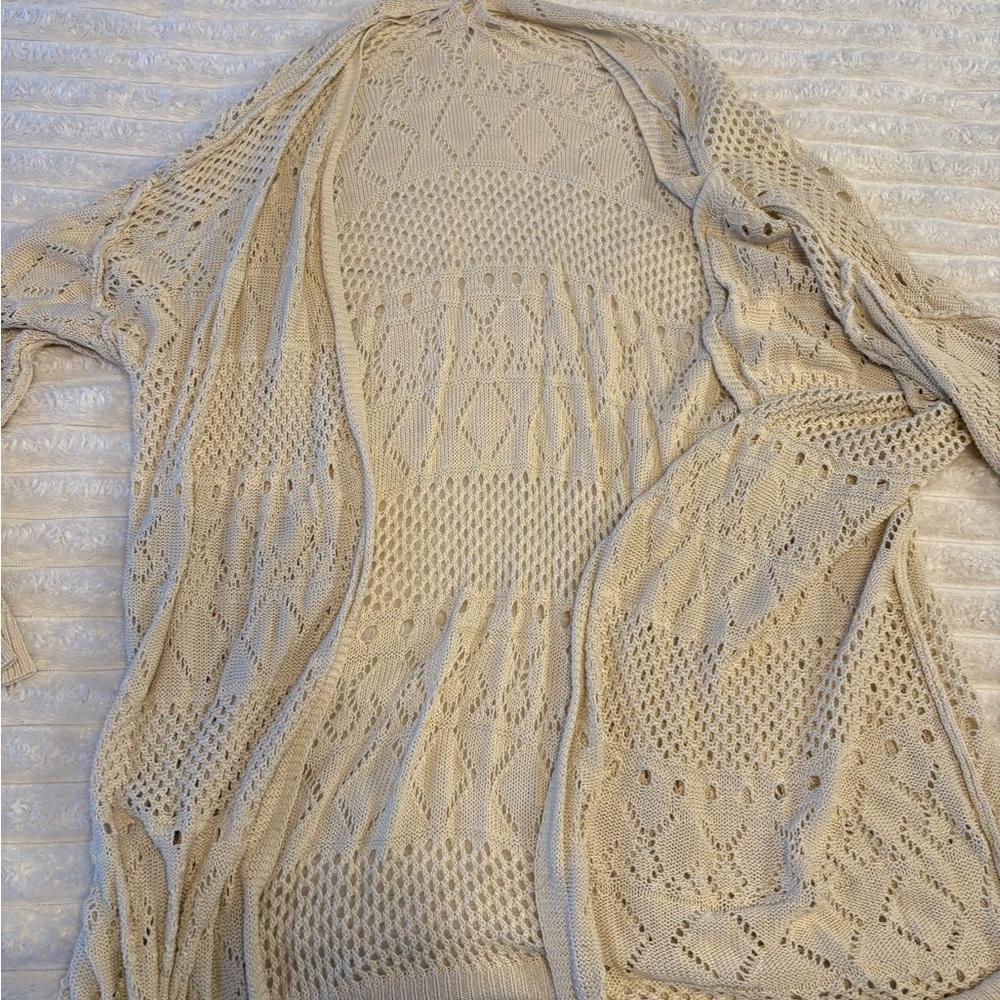 Elegant Beige Knit Women's Sweater